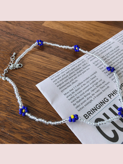 블루꽃 necklace